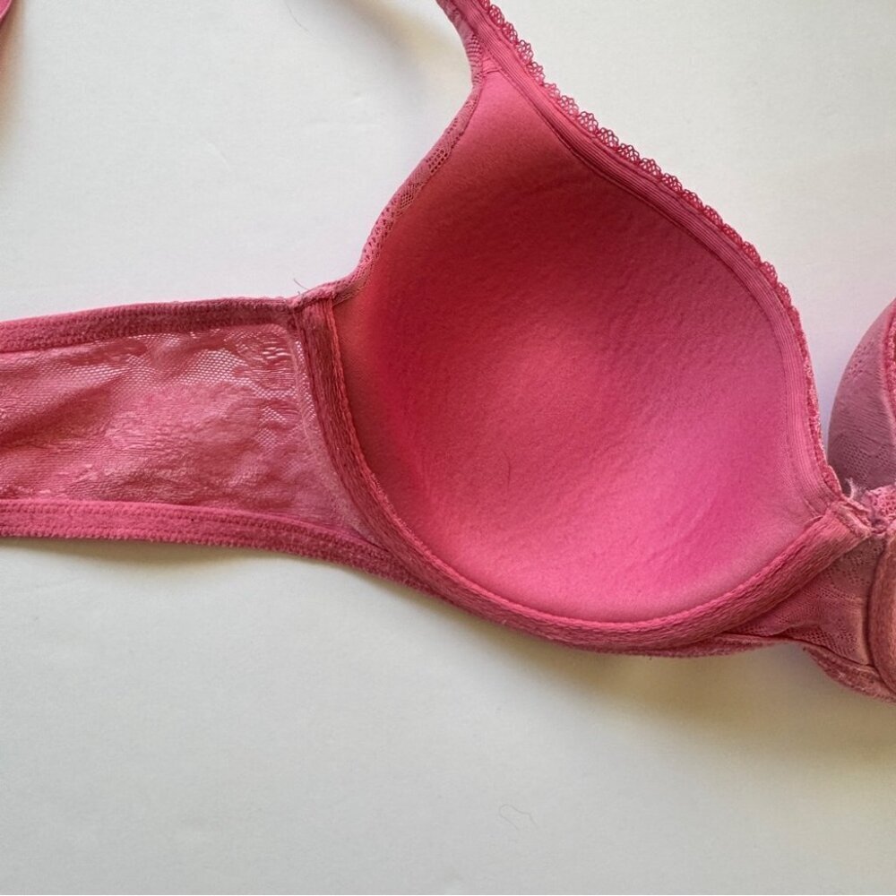 Victoria's Secret Bra Body by Victoria Lined DemiPink Lace Soft Comfy Sz 36C - Picture 8 of 12